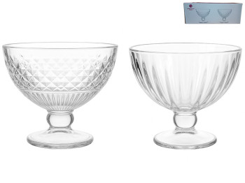 Набор стеклянных креманок Айс Винтер, 260мл, прозрачные (цена за 6 шт)