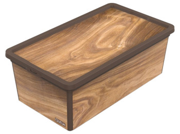 Контейнер с крышкой Qutu Trend Box Wood, 5л, 8690068355208