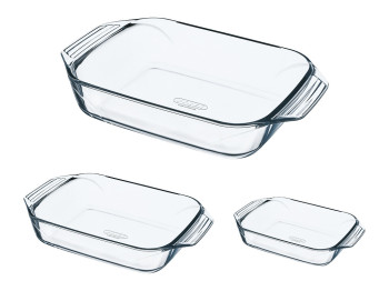 Набор форм для запекания Pyrex, боросиликатное стекло, 2/3/4л, 3шт, (цена за набор)