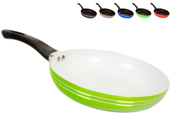 Сковорода с керамическим покрытием (расцветки ассорти) D24см