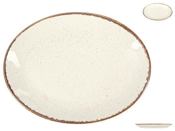 Тарелка овальная Porland Beige, 18см