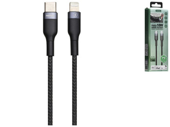 Кабель USB Remax RC-009i Sury 2 PD Type-C to Lightning, Чёрный