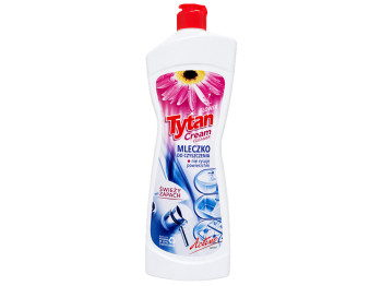 Молочко для чистки Tytan Cream Cleaner, цветочный запах, не царапает поверхность, 0,9 л