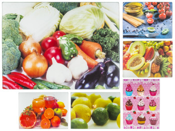 Доска разделочная стеклянная 38х28см в упаковке