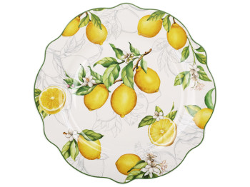 Тарелка фарфоровая обеденная Сицилийский лимон, D27,5см