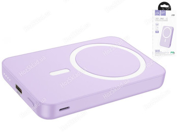 Універсальна Мобільна Батарея Hoco J109 PD20W Easy Wireless Fast Charging 5000mAh Колір Фіолетовий