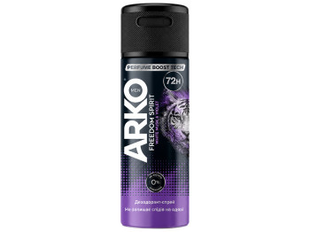 Дезодорант-спрей Arko Men Freedom Spirit, білий мускус і фіалка, 72 години, 150 мл