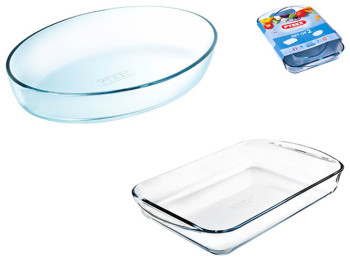 Набір форм Pyrex Essentials, 35х23см, прямокутна, 30х21см, овальна, 3426470007665