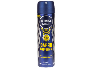 Дезодорант-антиперспірант спрей для чоловіків Nivea men "Заряд блискавки" 48 годин 150мл