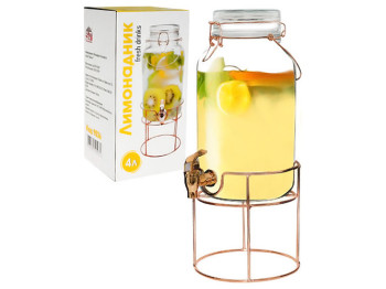 Лимонадник на металлической стойке Бронза 4л