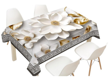 Клеенка-скатерть Fiesta, на тканевой основе, ПВХ, 1,40×2м, 10шт, цвет серо-бежевый (цена за рулон)