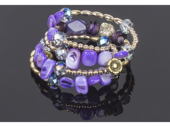 Браслет-пружинка фиолетовый