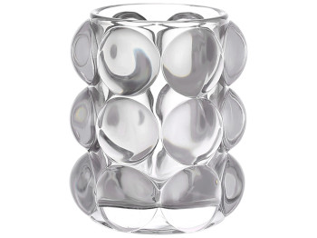 Свічник скляний Bauble, 10см, сірий