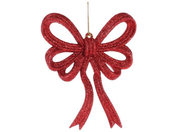 Ёлочное украшение Бант, 13х11см, цвет - красный