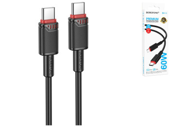 Кабель USB Borofone BX110 60W Type-C to Type-C, 1м, цвет черный