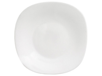 Тарелка стеклокерамическая Белая 10,5 квадратная