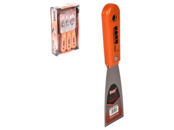 Шпатель, металлическое лезвие, пластиковая ручка, 190х50мм, цвет оранжевый