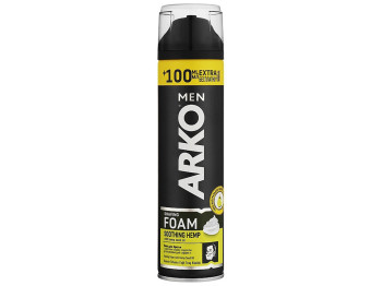 Пена для бритья Arko Men с маслом семян конопли, 300мл