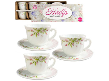 Набір чайний Тюльпани (ціна за набір 12 предметів)