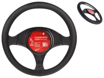 Чехол руля VOIN VLOD-L981 BK размер M (37-39см) черный, перфорированная кожа