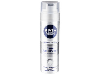 Піна для гоління Nivea men "Срібний захист" антибактеріальна 200мл