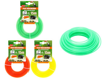 Леска для триммера Emipro, 3,3 мм × 15 м, звезда, 3 цвета (цена за 1шт)