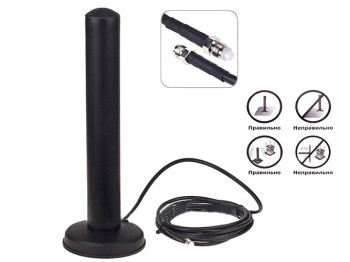 Антена на магніті GSM Тріада МА-993 SOTA (кабель RG58A/U 3м, роз'єм FME) 900МГц, 1800МГц/3G