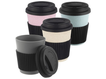 Стакан из бамбукового волокна Kamille с крышкой 400мл