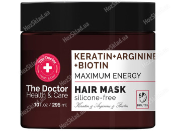 Маска для волос The Doctor Health&Care Keratin + Arginine + Biotin Максимум энергии, 295мл