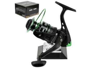 Катушка фидерная, 6000 3bb, металл, пластик, цвет чёрный с зелёными элементами