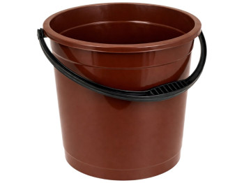 Ведро R plastic коричневое, без крышки, 10л, 01002