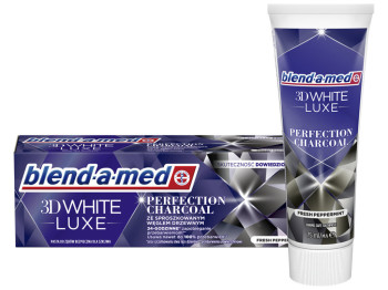 Паста зубная Blend-a-med 3D White Luxe, с древесным углем, 75мл