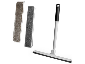 Швабра для окон с мочалкой 3в1, 34см