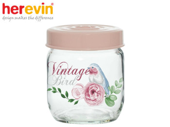 Банка Herevin Vintage Bird с крышкой 425мл 50938