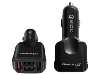Зарядное устройство Grand-X CH-09 Quick Charge QС3.0 1xUSB 3,6В-12В 3A-1,5A, 3xUSB 5В 4,8A