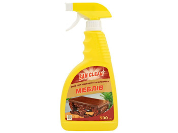Средство для ухода за мебелью San Clean для чистки и полировки с распылителем, 500мл