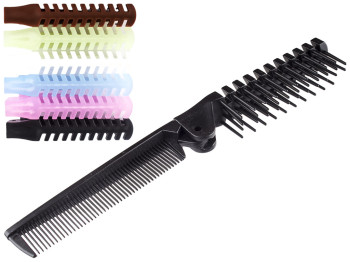 Портативная складная расческа 2,7х2х10,5см (цвета ассорти)