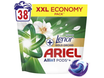 Капсулы для стирки Ariel All in 1 PODS + Lenor Gold Orchid, 38шт