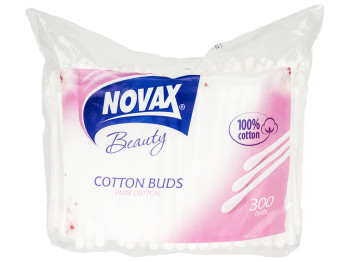 Ватні палички (пластик) Novax "Home Star" 300шт (в пакеті)