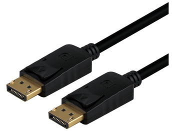 Кабель DP to DP 2.1V 4K/240Hz 2м, цвет черный