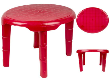Стол детский овальный 76х41х47см (цвет красный) Консенсус