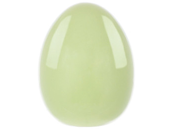 Декор фарфоровый в форме яйца, 6,2x6,2x8см, цвет – зеленый