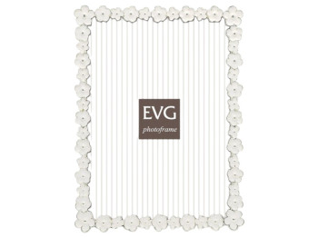 Фоторамка 10×15 см EVG, Onix Z05 White, метал, 12,3×16,5×1,5 см 6900071192397
