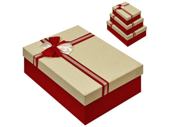 Набор коробок подарочных Charming, 34х25х12/29х21х9/25х17х7см (цена за набор 3шт)