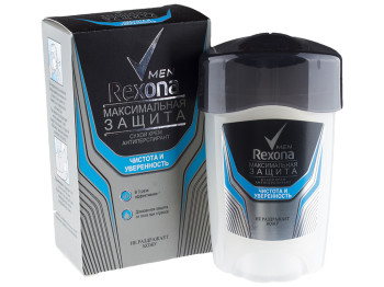 Антиперспирант-крем для мужчин Rexona men Максимальная защита "Чистота и уверенность" 45мл