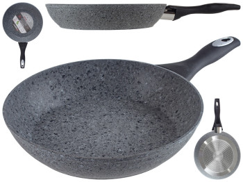 Сковорода лита Besser покриття Granite індукційне дно без кришки 24см