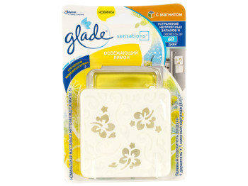 Освежитель воздуха с магнитом Glade Sensations "Освежающий лимон" 1шт