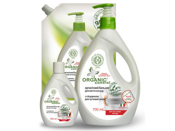 Органічний бальзам для миття посуду "Organic conrol" з гліцерином для чутливої шкіри 100мл