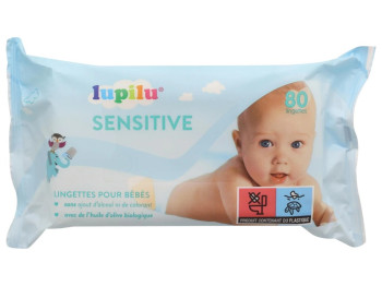 Салфетки влажные детские Lupilu Sensitive, без спирта, 80шт