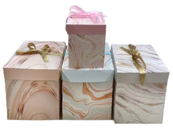 Коробка подарочная картонная S Узоры, 15x15см